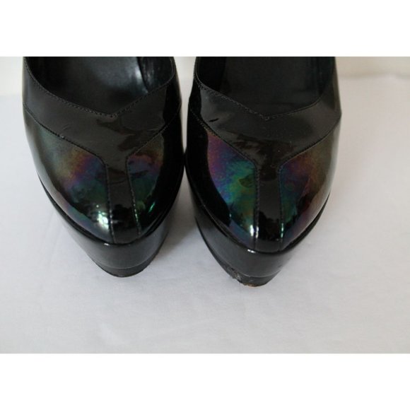 Gucci Oil Slick Platform Stiletto Heels Black Size 36 - Picture 6 of 13